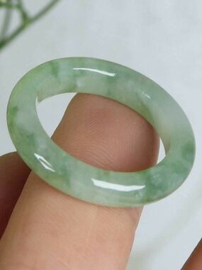 Cert'd green 100% Natural A Jade jadeite φ 16.6 mm Ring